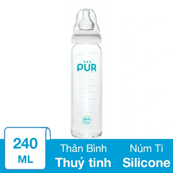 Bình sữa thủy tinh Pur 1202 cổ hẹp 130 ml (3 - 6 tháng) 3