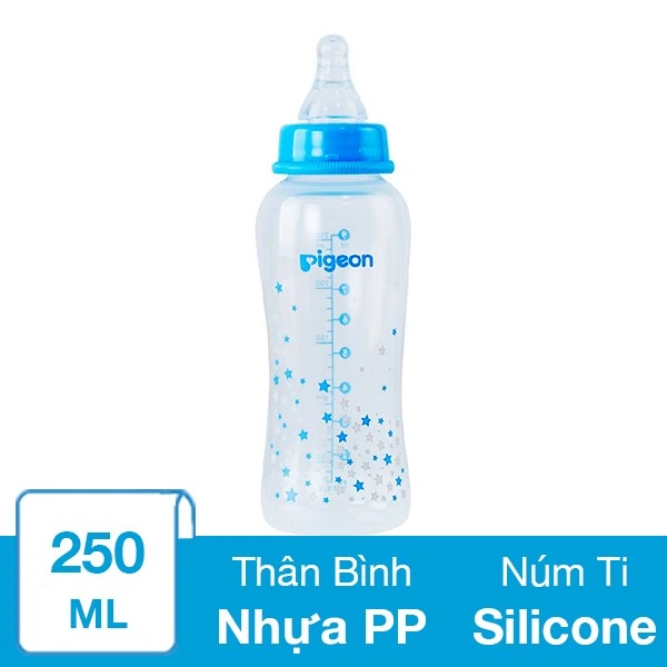 Bình sữa nhựa PP Pigeon Streamline cổ hẹp 250 ml - Màu hồng (từ 4 tháng) 3