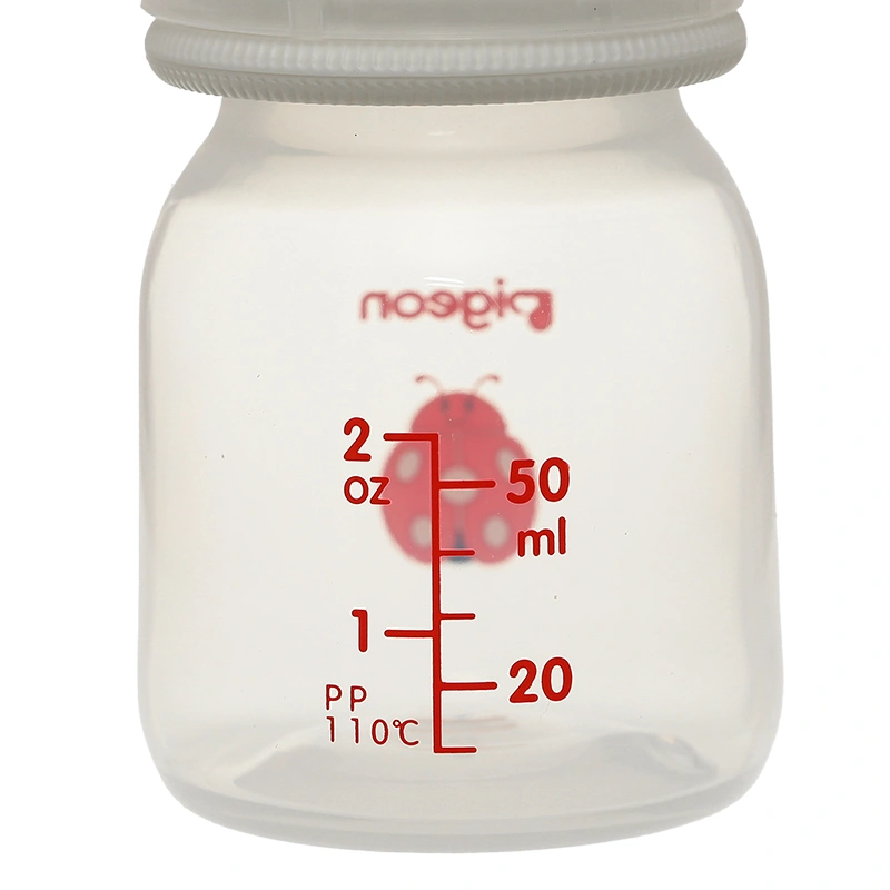 Bình sữa nhựa PP Pigeon cổ hẹp 50 ml - Hình bọ rùa (mọi độ tuổi) 3