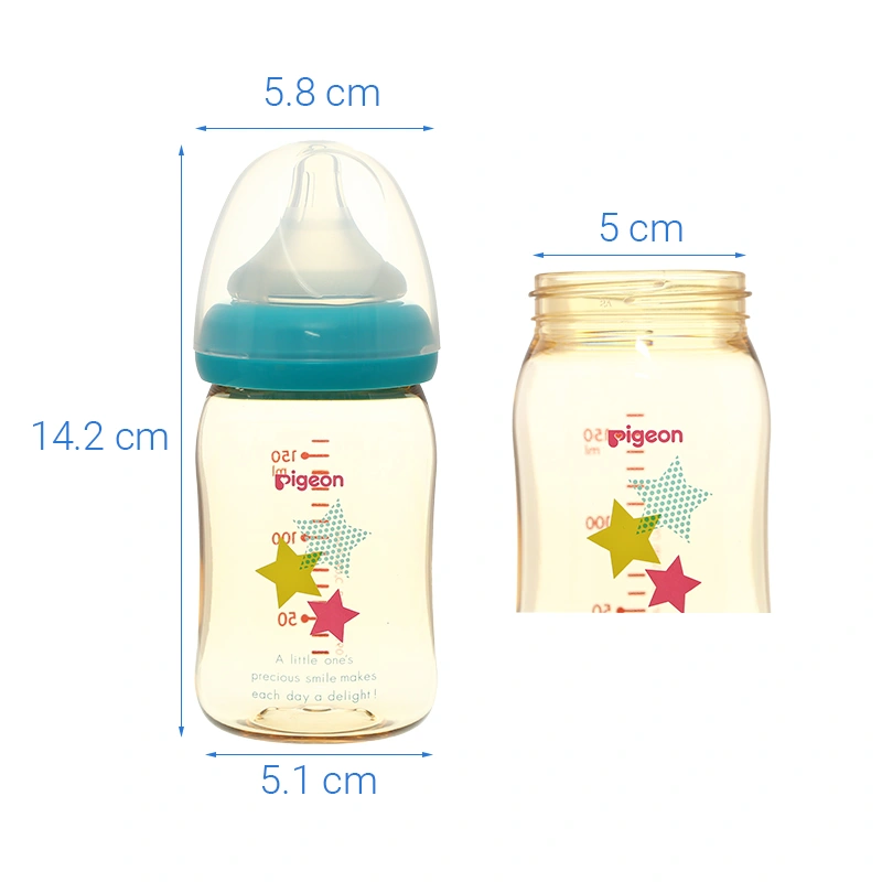 Bình sữa nhựa PPSU Pigeon Plus cổ rộng 160 ml - Hình thú (mọi độ tuổi) 15