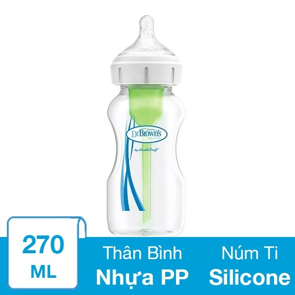 Bình sữa nhựa PP Dr.Browns cổ rộng 270 ml (mọi độ tuổi) 1