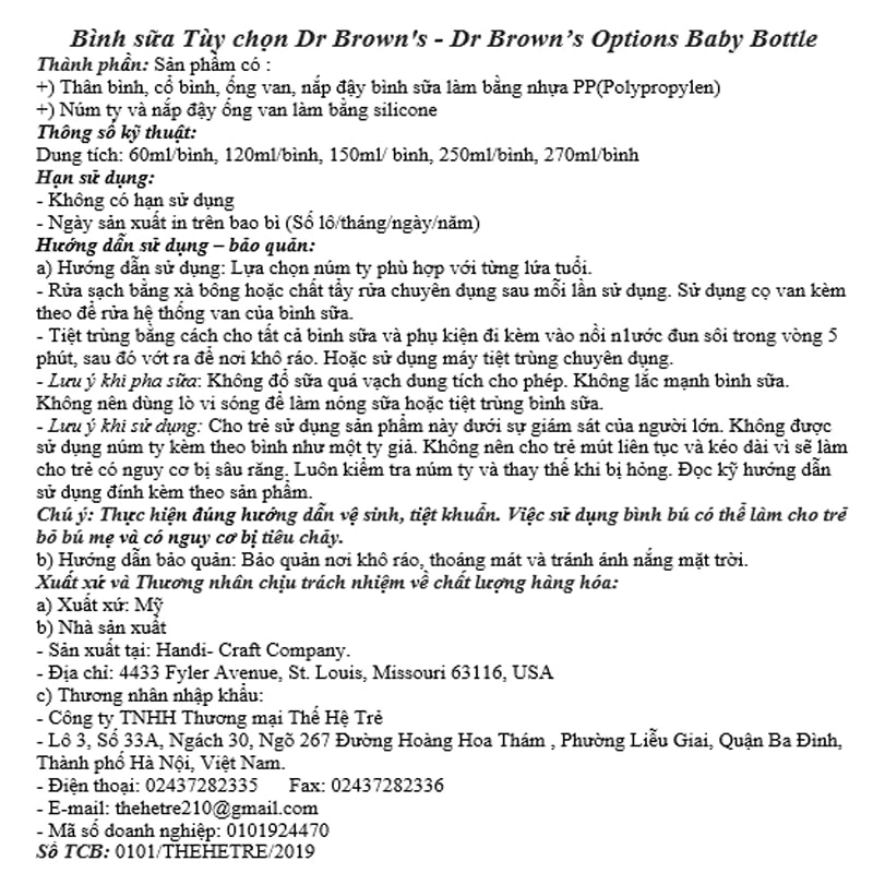 Bình sữa nhựa PP Dr.Brown's cổ hẹp 120 ml (mọi độ tuổi) - Giao ngẫu nhiên 13