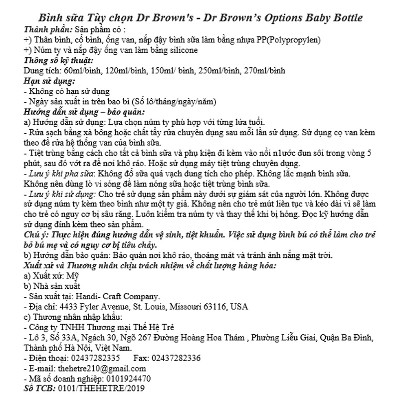 Bình sữa nhựa PP Dr.Brown's cổ hẹp 120 ml (mọi độ tuổi) - Giao ngẫu nhiên 21