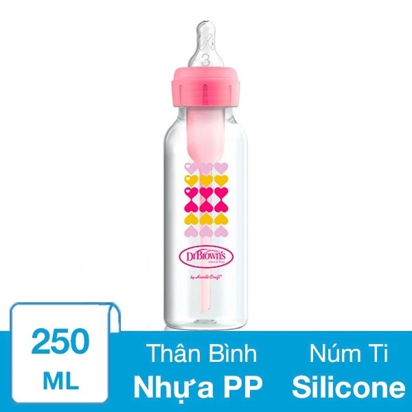 Bình sữa nhựa PP Dr.Brown's cổ hẹp 250 ml - Màu xanh dương (từ 6 tháng) 7