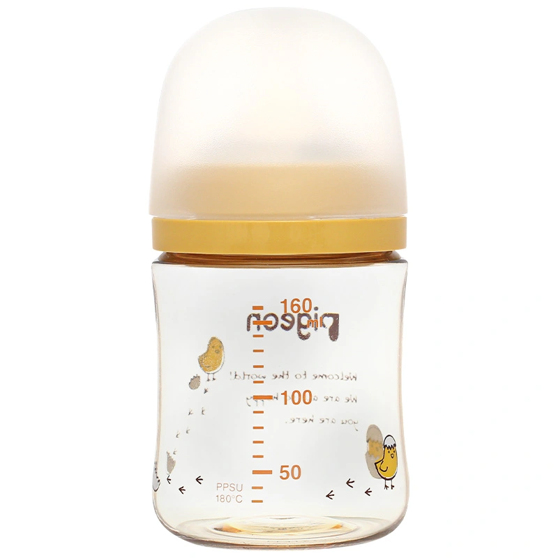 Bình sữa nhựa PPSU Pigeon Plus WN3 cổ rộng phiên bản Nhật 160 ml - Hình gà con (0 - 3 tháng) 2