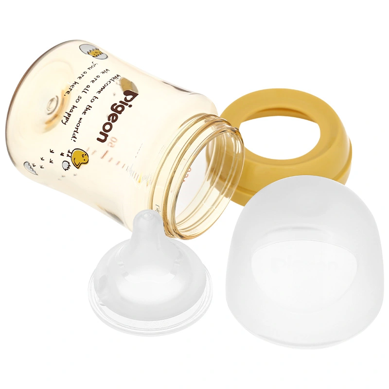 Bình sữa nhựa PPSU Pigeon Plus WN3 cổ rộng phiên bản Nhật 160 ml - Hình gà con (0 - 3 tháng) 4