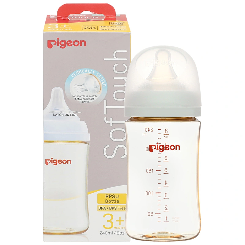 Bình sữa nhựa PPSU Pigeon Softouch Plus WN3 cổ rộng 160 ml (0 - 3 tháng) 23