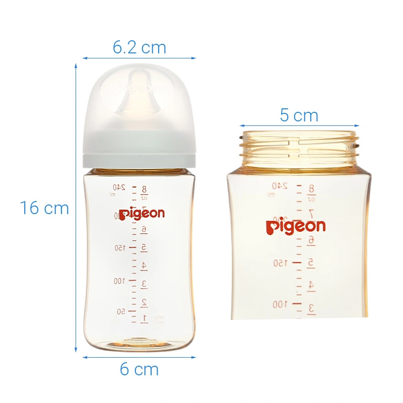 Bình sữa nhựa PPSU Pigeon Softouch Plus WN3 cổ rộng 160 ml (0 - 3 tháng) 21