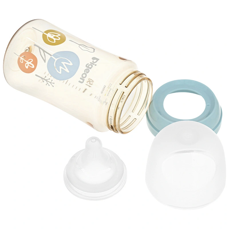 Bình sữa nhựa PPSU Pigeon Plus WN3 cổ rộng phiên bản Nhật 240 ml - Hình hoa (từ 3 tháng) 4
