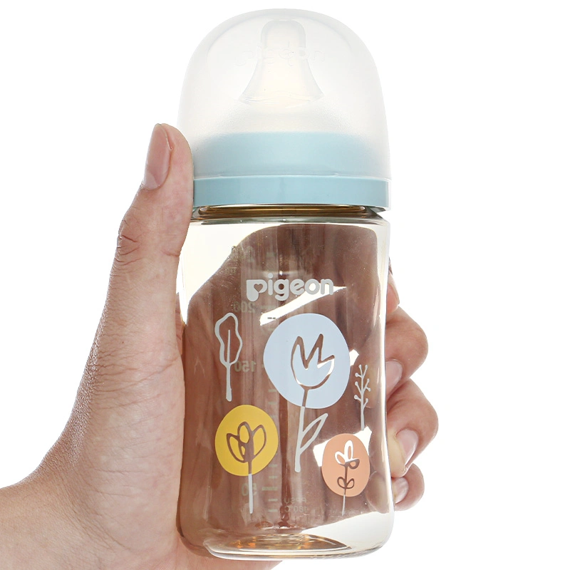 Bình sữa nhựa PPSU Pigeon Plus WN3 cổ rộng phiên bản Nhật 240 ml - Hình hoa (từ 3 tháng) 6