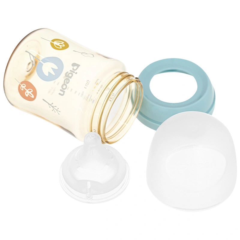 Bình sữa nhựa PPSU Pigeon Plus WN3 cổ rộng phiên bản Nhật 160 ml - Hình hoa (0 - 3 tháng) 4