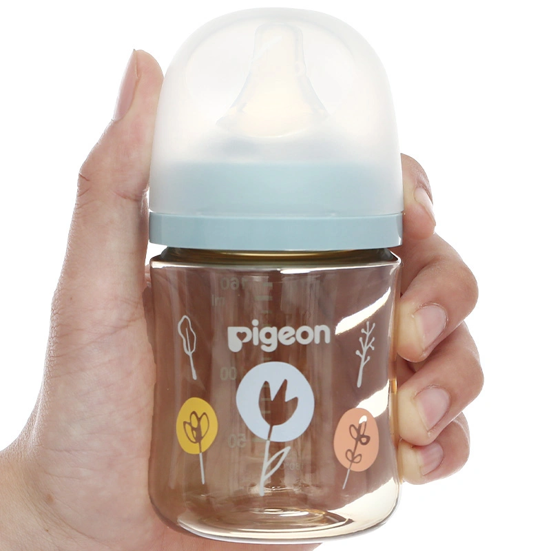 Bình sữa nhựa PPSU Pigeon Plus WN3 cổ rộng phiên bản Nhật 160 ml - Hình hoa (0 - 3 tháng) 6