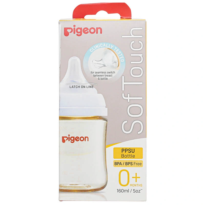 Bình sữa nhựa PPSU Pigeon Softouch Plus WN3 cổ rộng 160 ml (0 - 3 tháng) 11
