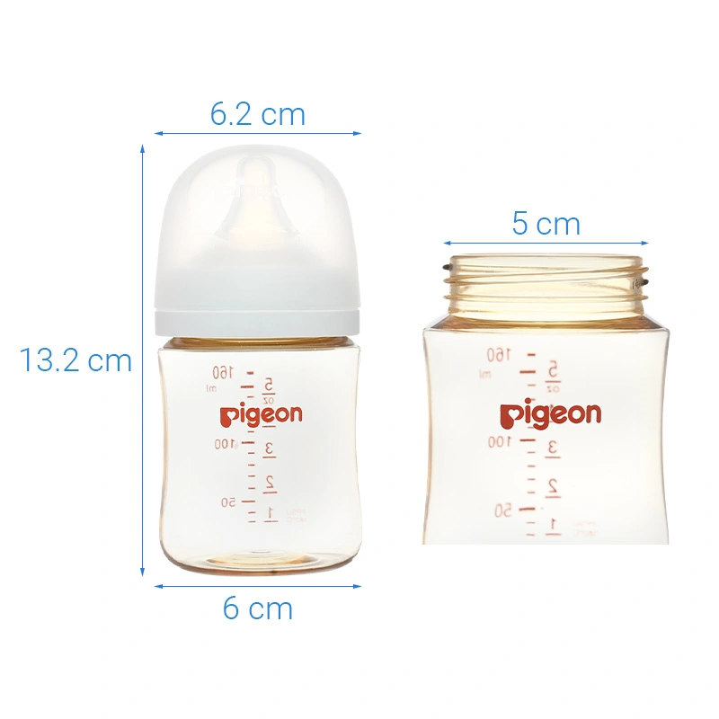 Bình sữa nhựa PPSU Pigeon Softouch Plus WN3 cổ rộng 160 ml (0 - 3 tháng) 8