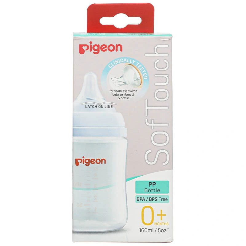 Bình sữa nhựa PP Pigeon Softouch Plus WN3 cổ rộng 160 ml (0 - 3 tháng) 11