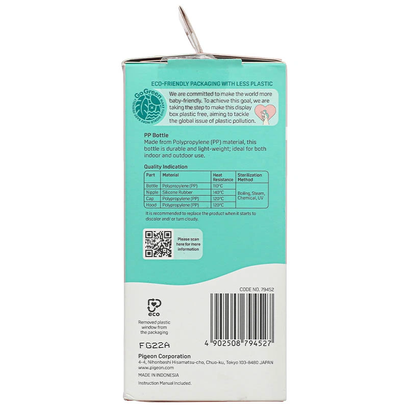 Bình sữa nhựa PP Pigeon Softouch Plus WN3 cổ rộng 160 ml (0 - 3 tháng) 13