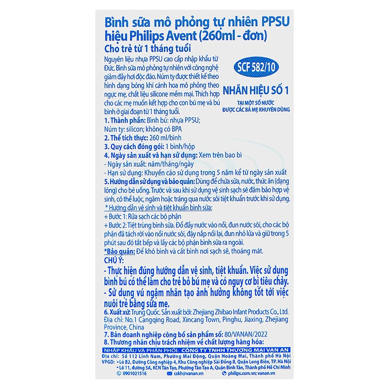 Bình sữa nhựa PPSU Philips Avent SCF583/10 cổ rộng 330 ml (từ 6 tháng) 34