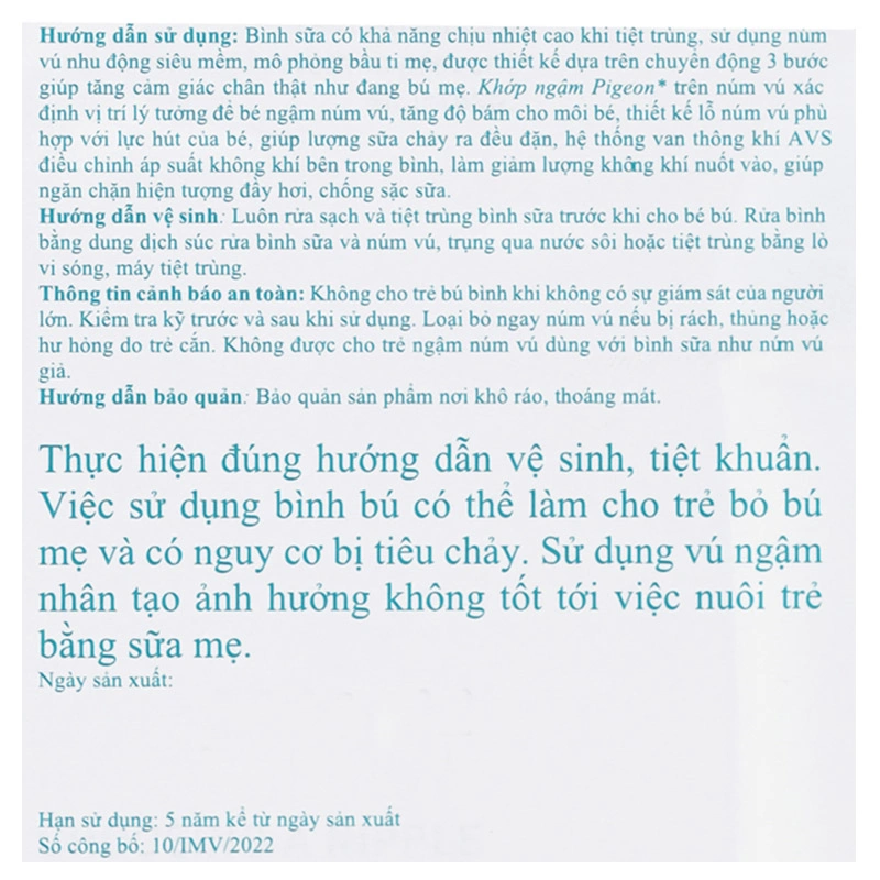 Bình sữa nhựa PP Pigeon Softouch Plus WN3 cổ rộng 240 ml (từ 3 tháng) 9