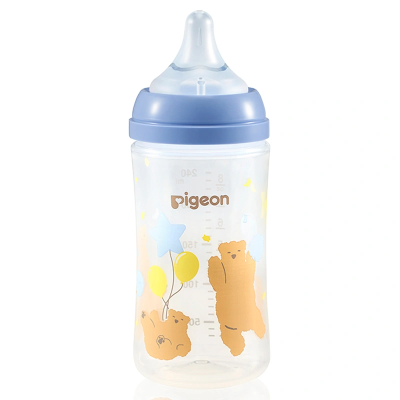 Bình sữa nhựa PP Pigeon Softouch Plus WN3 cổ rộng 240 ml - Hình gấu (từ 3 tháng) 3