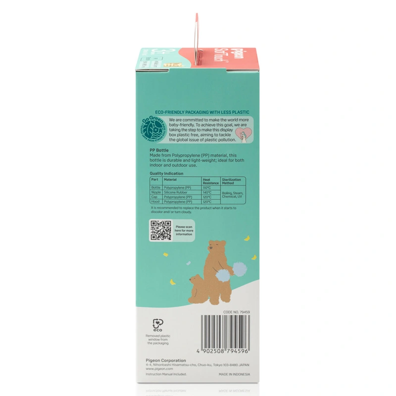 Bình sữa nhựa PP Pigeon Softouch Plus WN3 cổ rộng 240 ml - Hình gấu (từ 3 tháng) 7