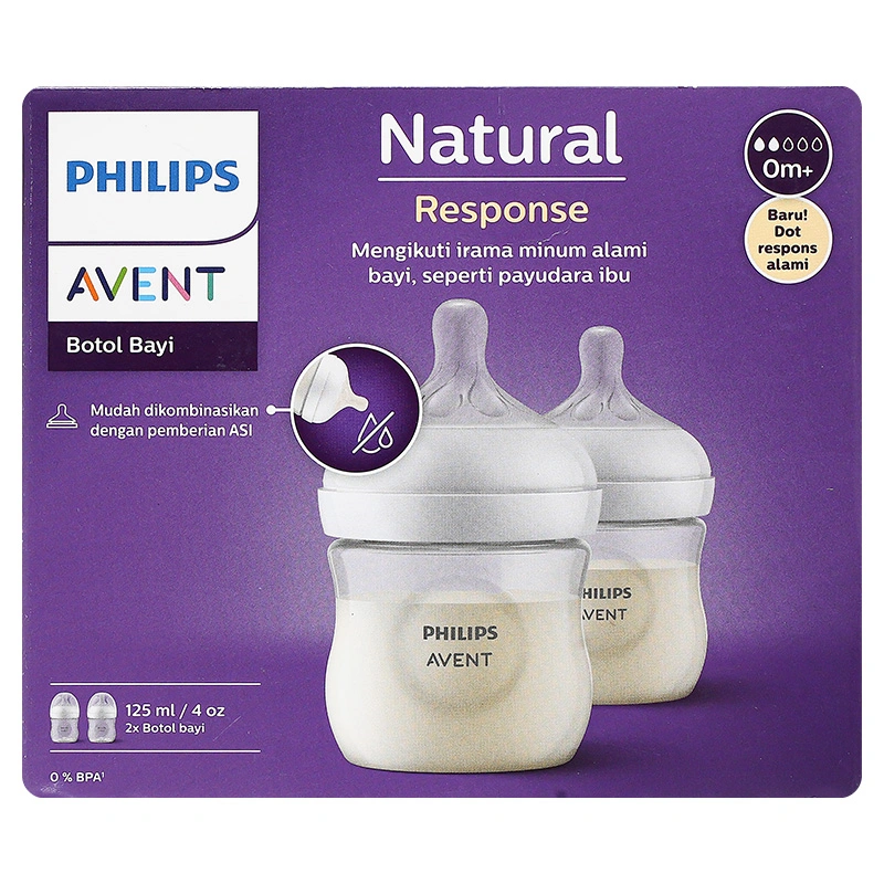 Combo 2 bình sữa nhựa PP Philips Avent SCY900/02 cổ rộng 125 ml (0 - 1 tháng) 10