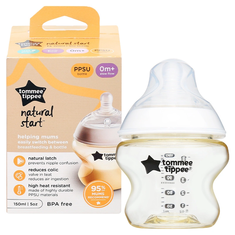 Bình sữa nhựa PPSU Tommee Tippee Natural Start 423936 cổ rộng 150 ml (0 - 3 tháng) 8
