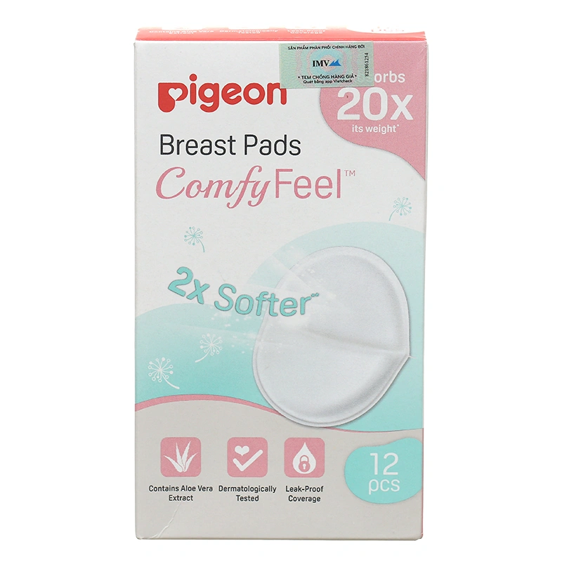 12 miếng lót thấm sữa nha đam Pigeon 2