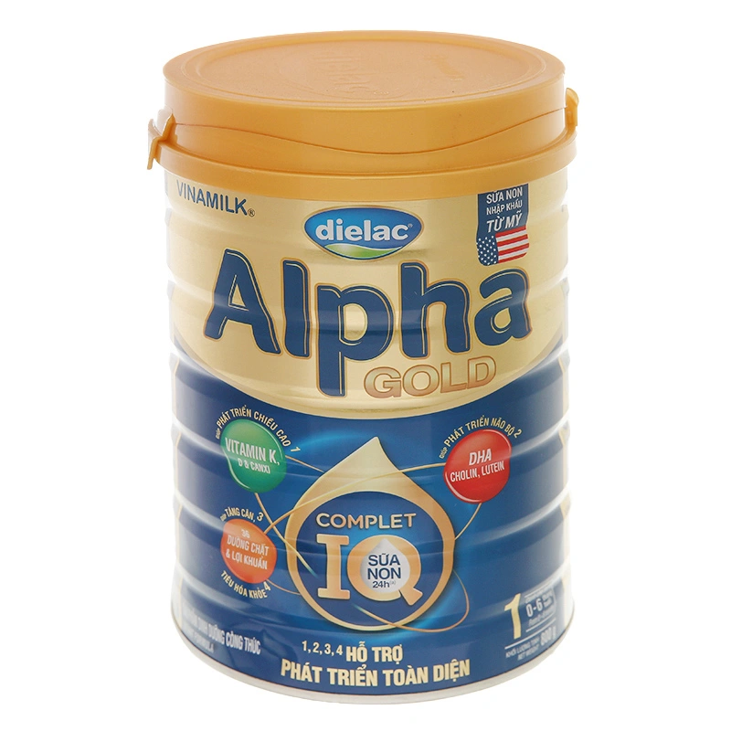 Sữa bột Dielac Alpha Gold IQ số 1 (sữa non) 800g (0 - 6 tháng) 2