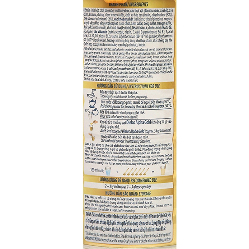 Sữa bột Dielac Alpha Gold IQ số 3 (sữa non) 850g (1 - 2 tuổi) 10