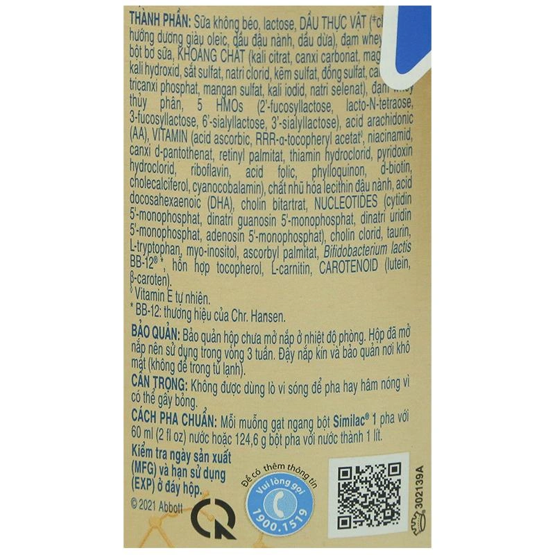 Sữa bột Similac 5G số 1 400g (0 - 6 tháng) 8