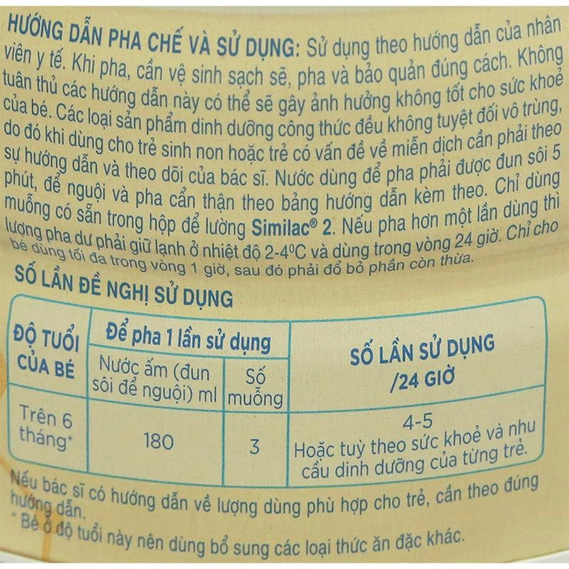 Sữa bột Similac 5G số 2 900g (6 - 12 tháng) 3