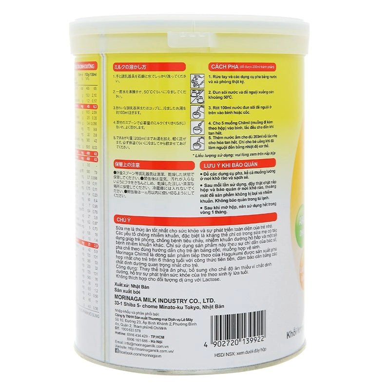 Sữa bột Morinaga Chilmil số 2 850g (6 - 36 tháng) 3