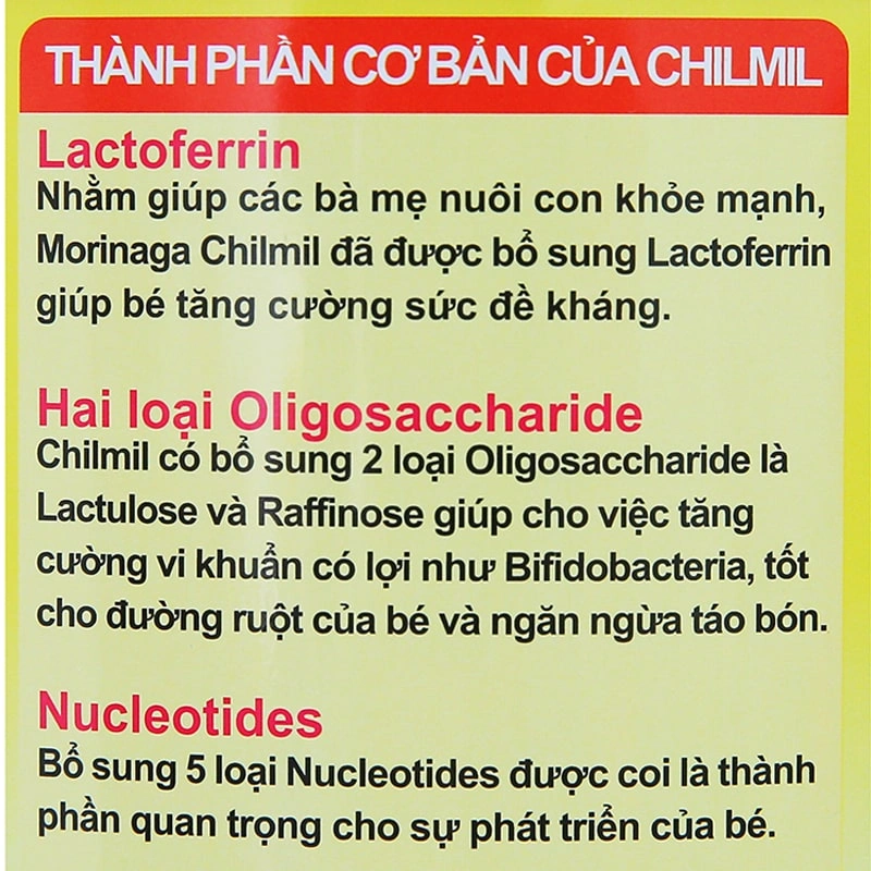 Sữa bột Morinaga Chilmil số 2 850g (6 - 36 tháng) 7