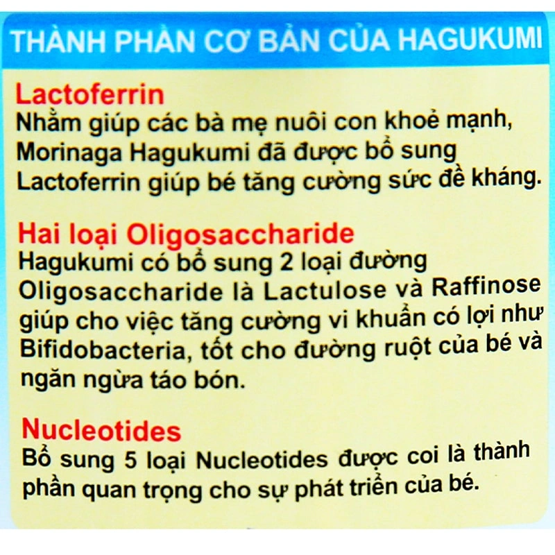 Sữa bột Morinaga Hagukumi số 1 850g (0 - 6 tháng) 13