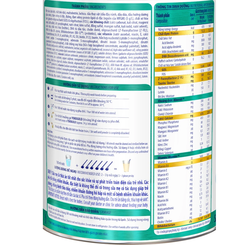 Sữa bột YokoGold số 2 850g (1 - 2 tuổi) 6