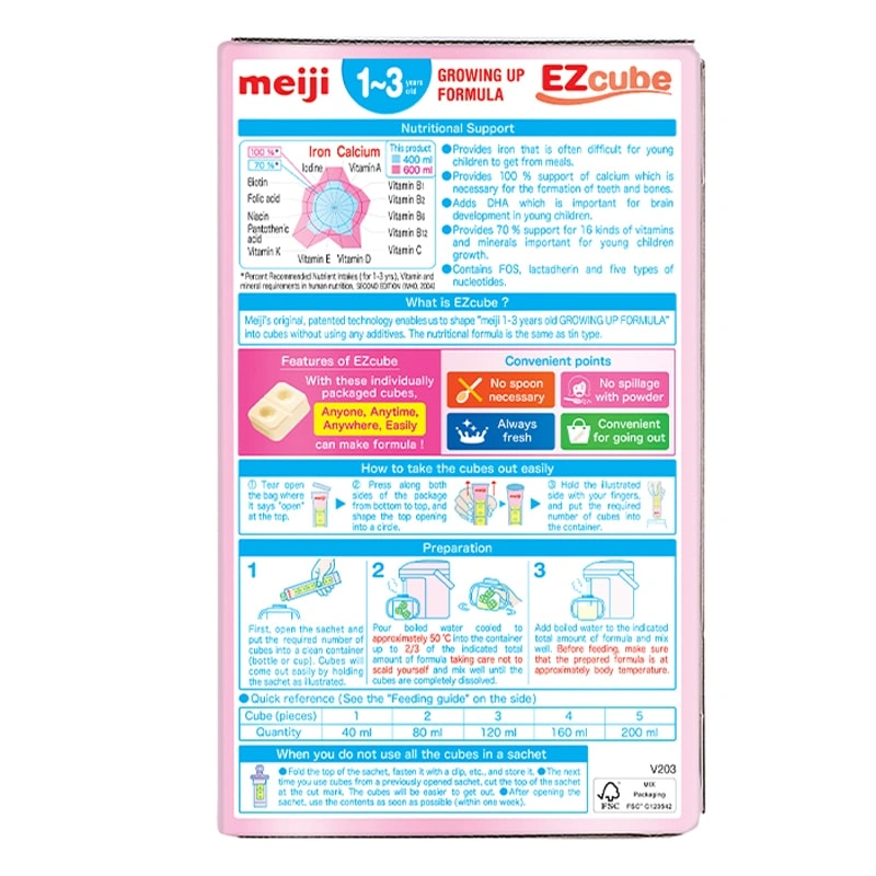 Sữa bột dạng thanh Meiji Growing Up Formula Ezcube 448g (1 - 3 tuổi) 2