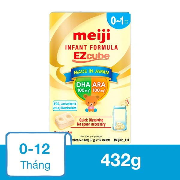 Sữa bột dạng thanh Meiji Infant Formula Ezcube 540g (0 - 12 tháng) 20
