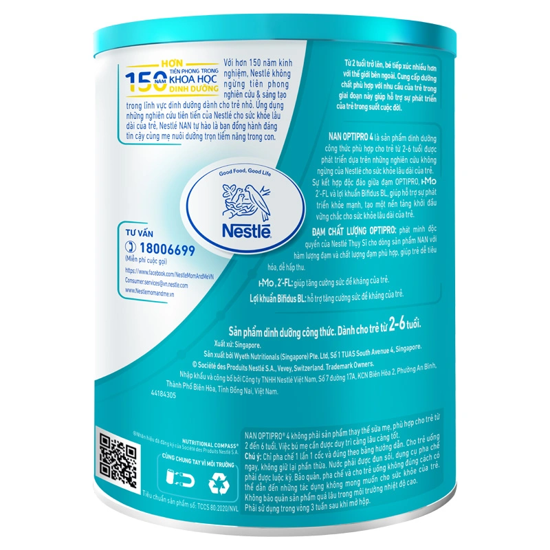 Sữa bột NAN Optipro số 4 900g (2 - 6 tuổi) 2