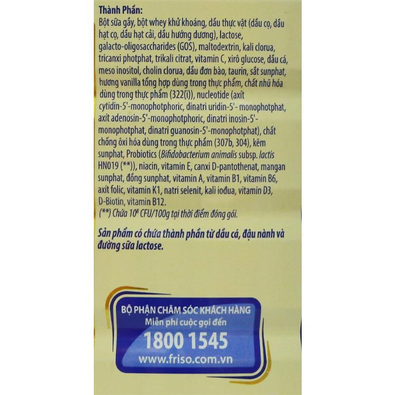 Sữa bột Frisolac Gold số 3 hương vani 850g (1 - 2 tuổi) 7