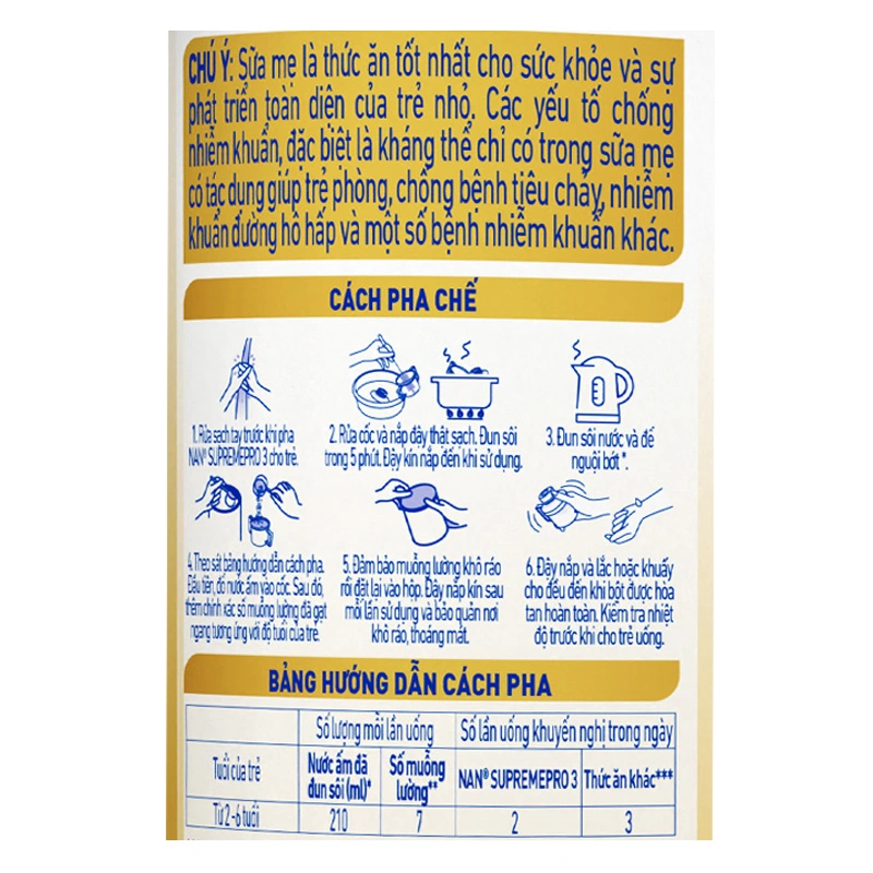 Sữa bột NAN Supremepro số 3 800g (2 - 6 tuổi) hỗ trợ trẻ có cơ địa mẫn cảm 8