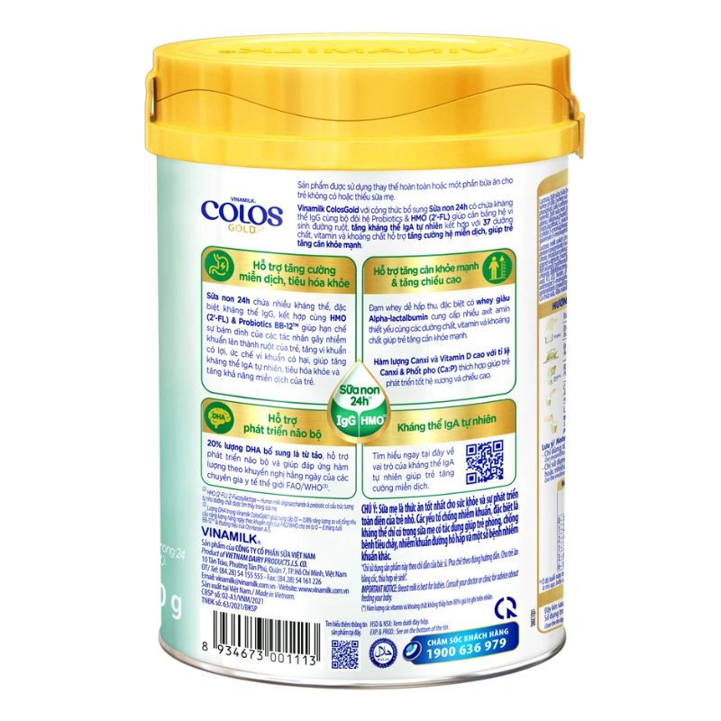 Sữa bột Vinamilk ColosGold số 1 (sữa non) 800g (0 - 12 tháng) 2