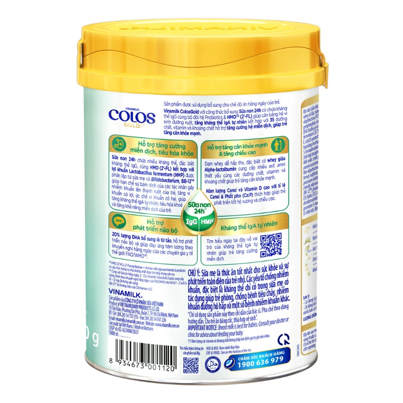 Sữa bột Vinamilk ColosGold số 2 (sữa non) 800g (1 - 2 tuổi) 7