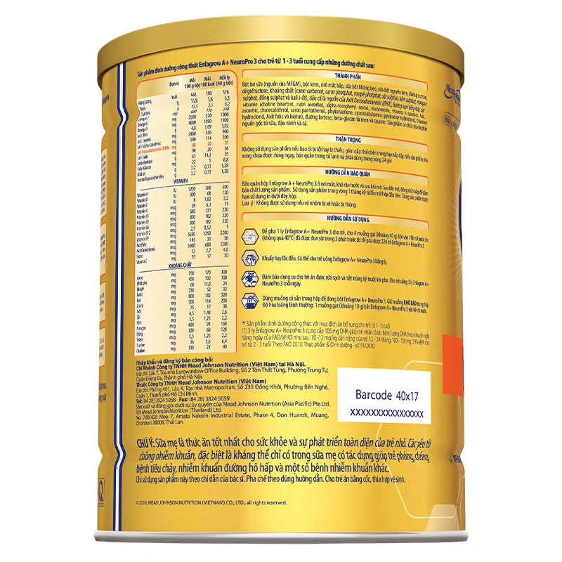 Sữa bột Enfagrow A+ Neuropro số 3 vị không đổi 830g (1 - 3 tuổi) 3