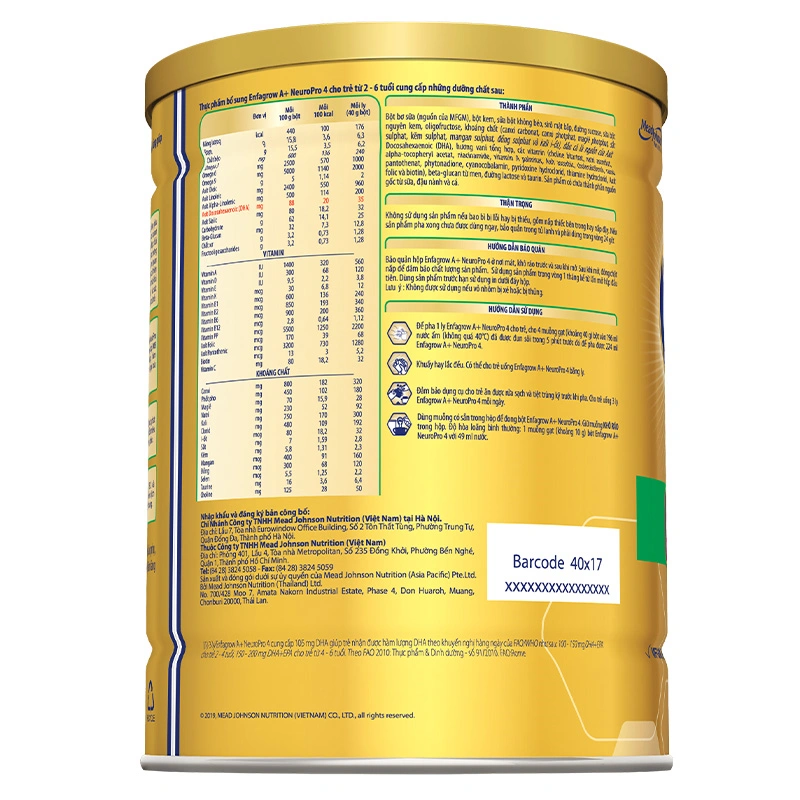 Sữa bột Enfagrow A+ Neuropro số 4 vị không đổi 830g (2 - 6 tuổi) 3