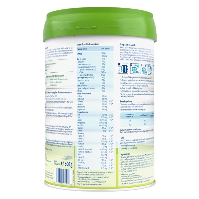 Sữa bột HiPP Organic Combiotic số 2 800g (6 - 12 tháng) 4