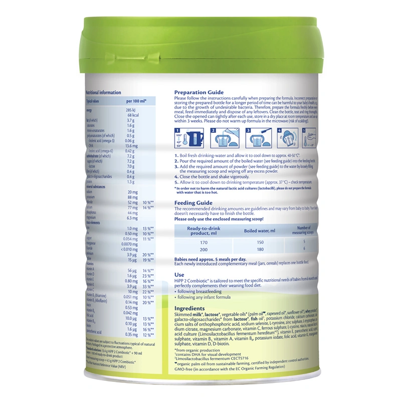 Sữa bột HiPP Organic Combiotic số 2 800g (6 - 12 tháng) 5