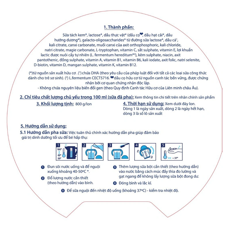 Sữa bột HiPP Organic Combiotic số 3 800g (1 - 3 tuổi) 7