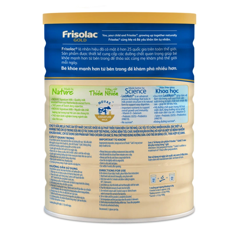 Sữa bột Frisolac Gold số 3 hương vani 850g (1 - 2 tuổi) 9