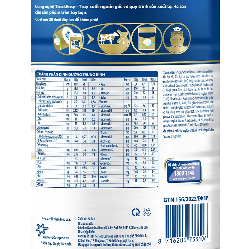 Sữa bột Frisolac Gold Pro số 2 800g (6 - 12 tháng) 5