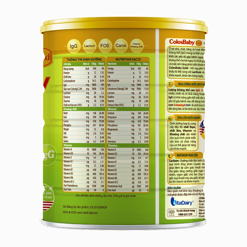 Sữa bột ColosBaby Gold 0+ (sữa non) hương vani 800g (0 - 12 tháng) 2